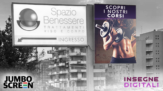 JUMBOSCREEN FC75/3.91 BIFACCIALE OUTDOOR (DV 192 X 256 - CM 75 X 100)